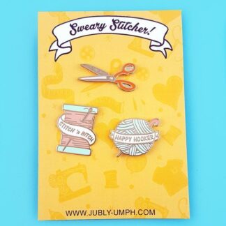 Jubly Umph Lapel Pin Set Sweary Stitcher