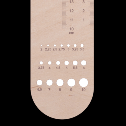 Fiori Timber Sock Ruler and Needle Guage - Image 4