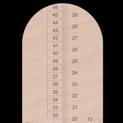 Fiori Timber Sock Ruler and Needle Guage - Image 3