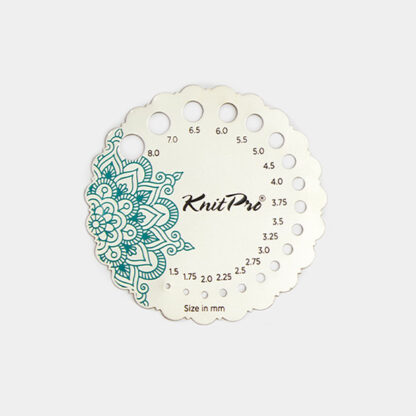 Knitpro Mindful Sterling Silver Plated Needle Gauge