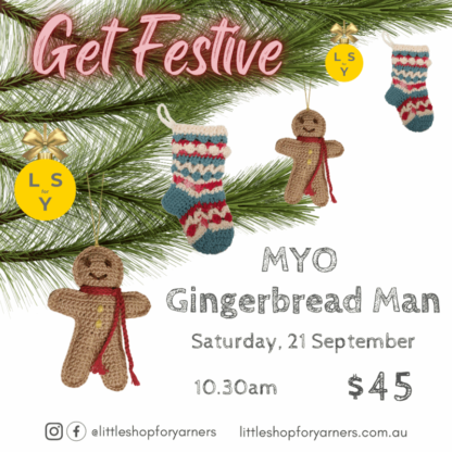 Gingerbread Folk christmas decoration workshop Saturday 21 September 2024